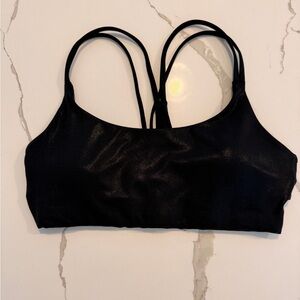 Fabletics shinyBlack Low impact Principle sports bra